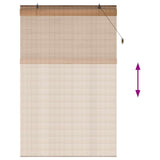Roller Blind Brown 160 x 220 cm Bamboo 42039711