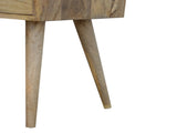 Solid Wood Mini Oak-ish Bedside, 1 Drawer and Open Slot, Brown B2743P402923