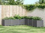 Garden Planter Light Grey 160x160x53 cm PP 367867