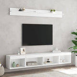 5 Piece TV Wall Units with LED White Engineered Wood 3216682