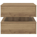 Coffee Table with LED Lights Artisian Oak 50x50x40 cm 857717