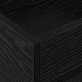 End Table 2 pcs Black Oak 30 x 30 x 56 cm Engineered Wood 890931