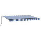Retractable Awning Blue 350 x 200 cm Fabric 3329622