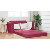 Sofa Bed Wine Red 148 x 71 x 83 cm Velvet 4106687