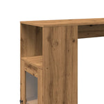 ZNTS Bar Table with Racks Artisan Oak 101x40x103.5 cm Engineered Wood 854372