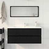 Sink Cabinet Black Oak 100x38.5x45 cm Engineered Wood 862545