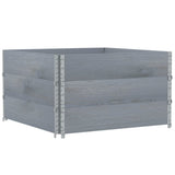 Pallet Collars 3 pcs Grey 100x100 cm Solid Wood Pine 3295376