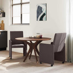 Dining Chairs 2 pcs Dark brown 57 x 66 x 94 cm Fabric 42017811