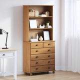 Hutch ASKIM Honey Wax 91 x 40 x 200.5 cm Solid Pine Wood 3334640