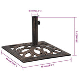 Umbrella Base Bronze 12 kg 49 cm Cast Iron 47868