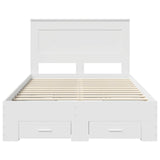 Bed Frame with Drawer with Headboard Manual Engineered Wood 3410334