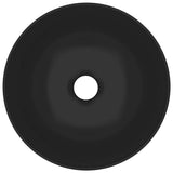 146986 Bathroom Sink Ceramic Matt Black Round