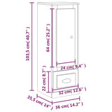 Highboard Black 36x35.5x103.5 cm Engineered Wood 816305