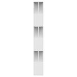 Book Cabinet/Room Divider White 80x24x192 cm Engineered Wood 800090