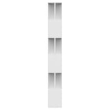 Book Cabinet/Room Divider White 80x24x192 cm Engineered Wood 800090