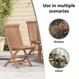 Folding Chairs 4 pcs for Garden & Outdoor Teak Wood 43040