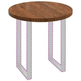 Table Top Dark Brown 80 x 4 cm Solid Oak Wood 42016025
