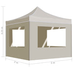 Professional Folding Party Tent with Walls Aluminium 2x2 m Cream 48930