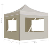 Professional Folding Party Tent with Walls Aluminium 2x2 m Cream 48930
