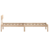 Bed Frame Natural Wood Solid Pine Wood Single Durable Bed Frame 810132