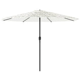 Garden Parasol with Steel Pole White 388x388x248 cm 4005116