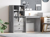 Desk with Drawer with Shelf with Storage 2 pcs Grey Sonoma 3337302