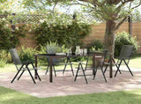 Garden Dining Set 5 pcs Anthracite Powder-Coated Steel 3379292