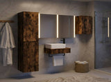 Bathroom Furniture Set 5 pcs Smoked Oak 3407283
