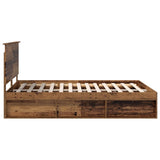 Bed Frame with Headboard Old Wood 150 x 200 cm Solid Pine Wood 3410999