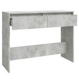 ZNTS Console Table Concrete Grey 100x35x76.5 cm Engineered Wood 809840