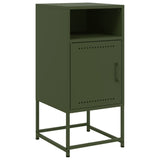 ZNTS Bedside Cabinets 2 pcs Olive Green 36x39x78 cm Steel 846575