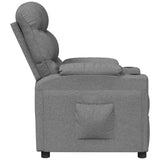 Recliner Chair Light Grey Fabric 348070