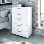 Pepe Chest of 5 Drawers in White 7107007249