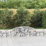 Arched Gabion Baskets 4 pcs 300x30x40/60 cm Galvanised Iron 3146469