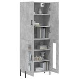 Highboard Concrete Grey 69,5x34x180 cm Engineered Wood 3195743