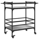 Kitchen Trolley Grey Sonoma 82x40x78.5 cm Engineered Wood 842364