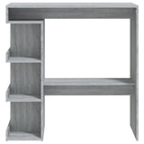 ZNTS Bar Table with Storage Rack Grey Sonoma 100x50x101.5 cm 812961