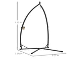 Hammock Chair Stand Only, Hanging Chair Stand with X-Shape Base, Heavy Duty Steel Single Hammock Egg T3398P324045