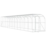 Against Wall Chicken Coop Silver 1200 x 200 x 215 cm 3434735