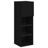 ZNTS TV Cabinet with LED Lights Black 30.5x30x90 cm 837003