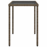 5 Piece Garden Dining Set with Cushions Grey Poly Rattan 365084