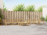 Outdoor Sofa Set 7 pcs White 79 x 79 x 37 cm Solid Acacia Wood 3386533