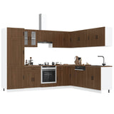 ZNTS 14 Piece Kitchen Cabinet Set Porto Brown Oak Engineered Wood 3314998