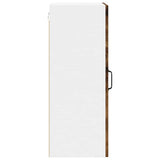 Wall Glass Cabinet LUCCA 2 pcs Smoked Oak 40 x 31 x 80 cm 884996