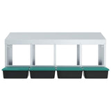 Chicken Nesting Box 4 Compartments Wall-Mounted Galvanised Steel 4104893