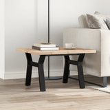ZNTS Coffee Table Y-Frame 60x60x40.5 cm Solid Wood Pine and Steel 3282770