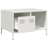 ZNTS Coffee Table White 68.5x50x43.5 cm Cold-rolled Steel 851285