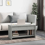 809651 Coffee Table Concrete Grey 102x50x52,5 cm Engineered Wood