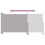 Patio Retractable Side Awning 120 x 300 cm Grey 45189