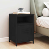 Nightstand Black 35x35x51 cm Steel 336223